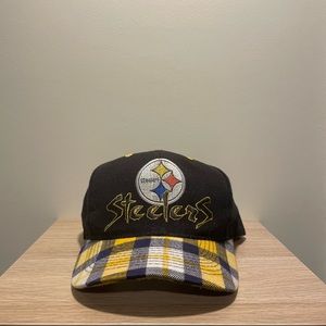 Vintage Pittsburgh Steelers Plaid Brim Snapback